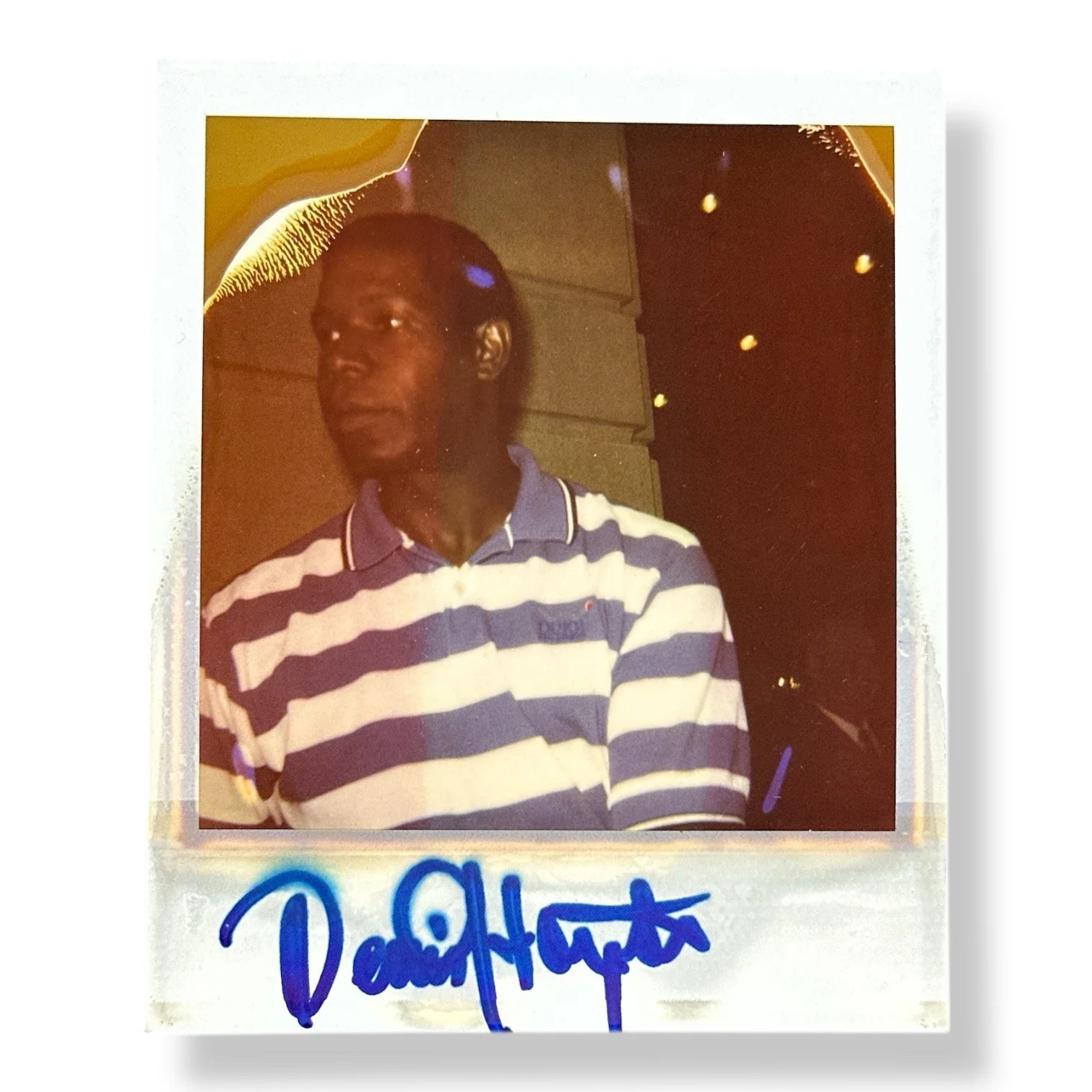 Dennis Haysbert — Dennis Haysbert Signed Autograph 1990s Candid Leaf Polaroid Photo! TV & Baseball