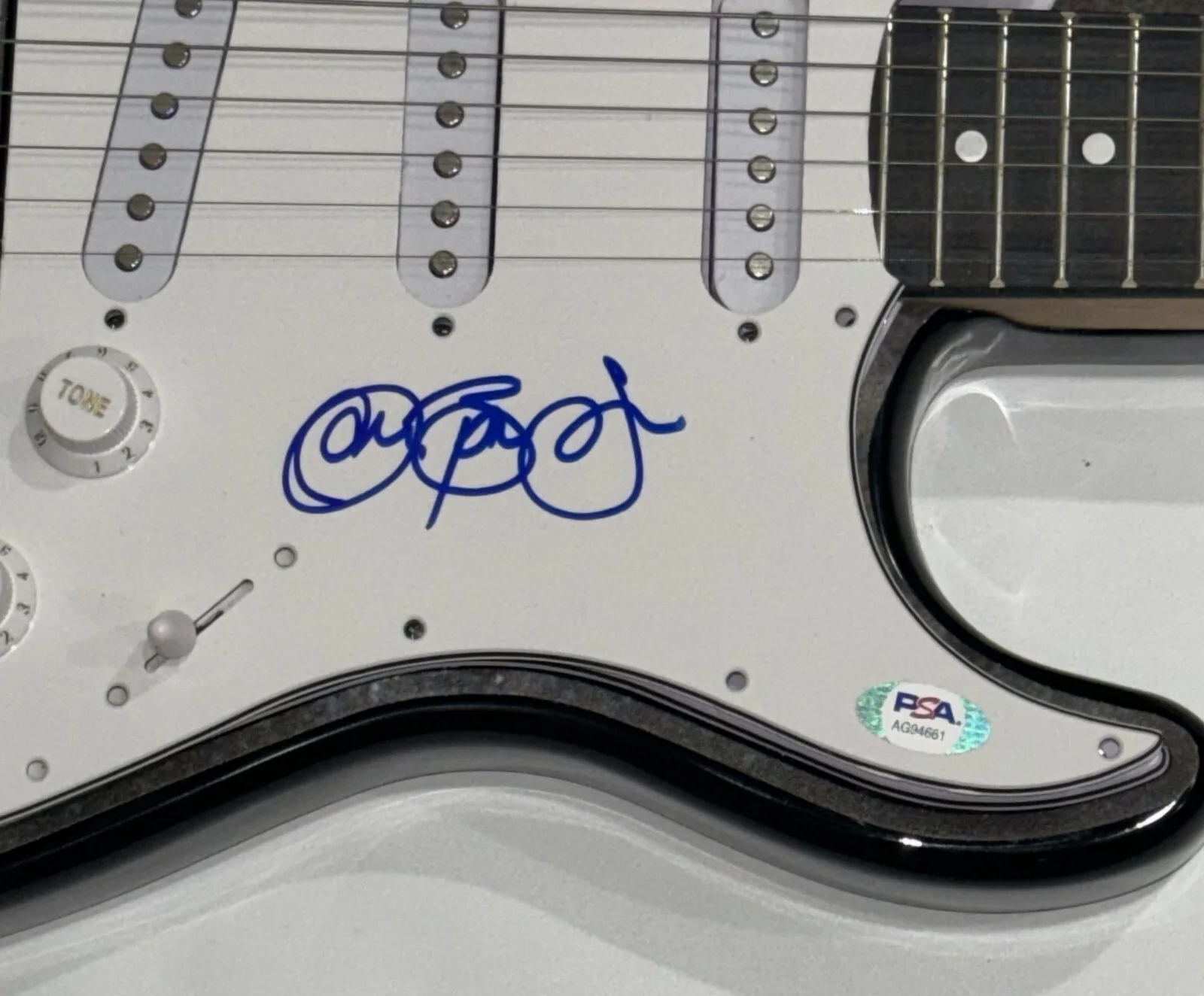 JON BON JOVI SIGNED CUSTOM SLIPPERY WHEN WET ELECTRIC GUITAR BON JOVI PSA COA, изображение 2