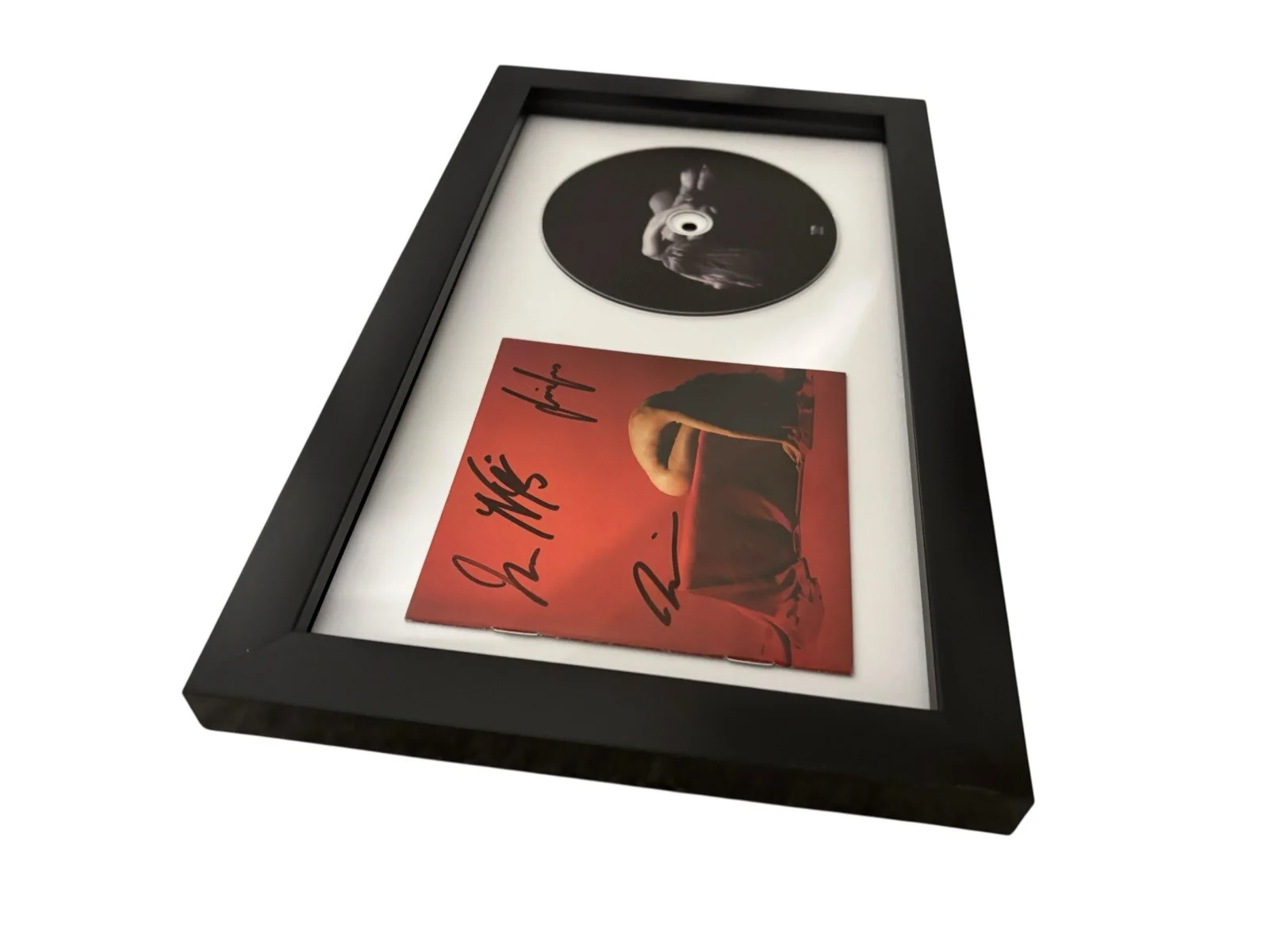 BAD OMENS SIGNED AUTOGRAPH x4 DEATH PEACE OF MIND FRAMED CD NOAH SEBASTIAN +3, image 2