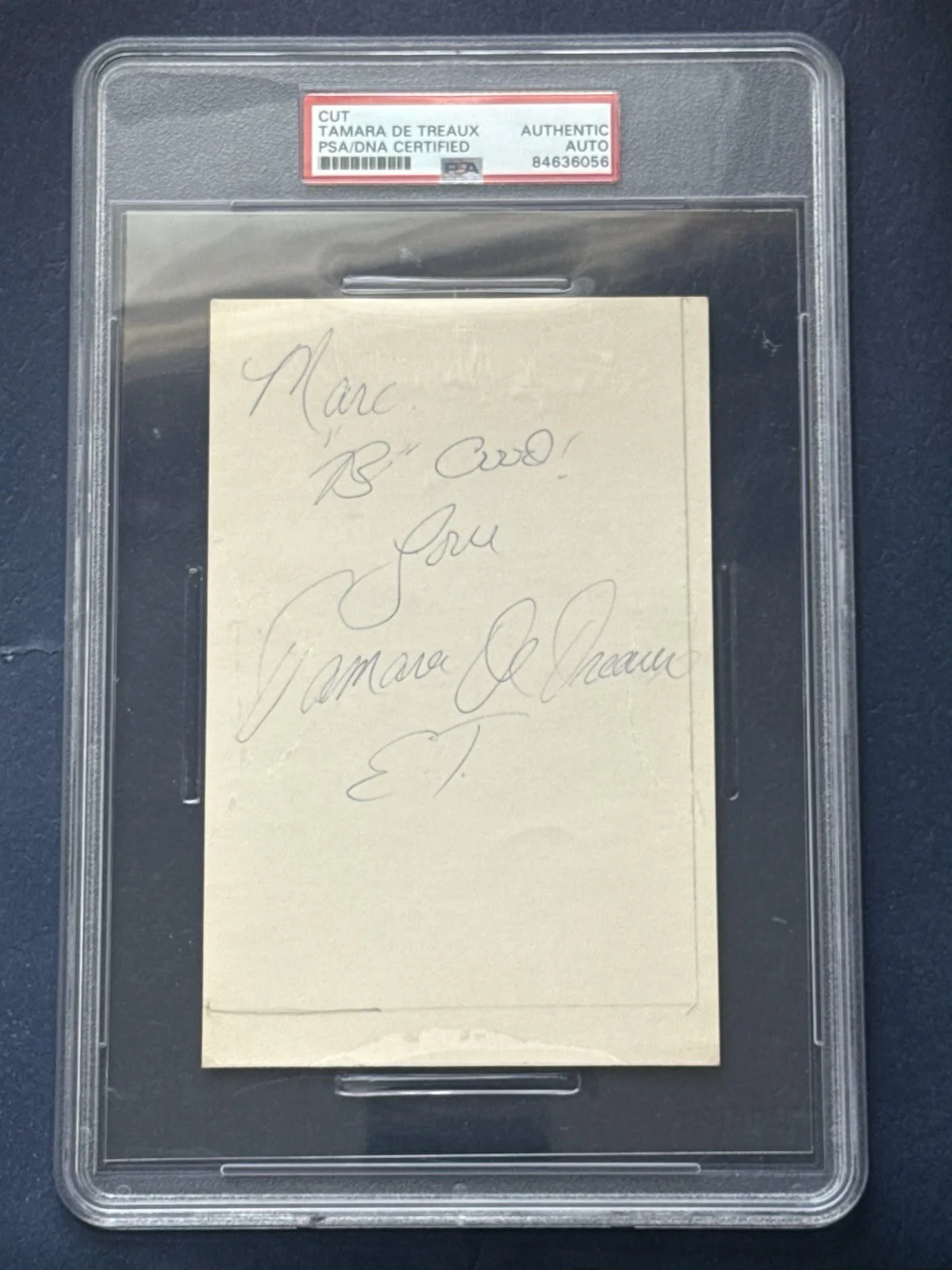 Tamara De Treaux — RARE LOT ORIGINAL 3 ET SIGNED AUTOGRAPH RARE Tamara De Treaux Bilon Demeritt PSA, image 3