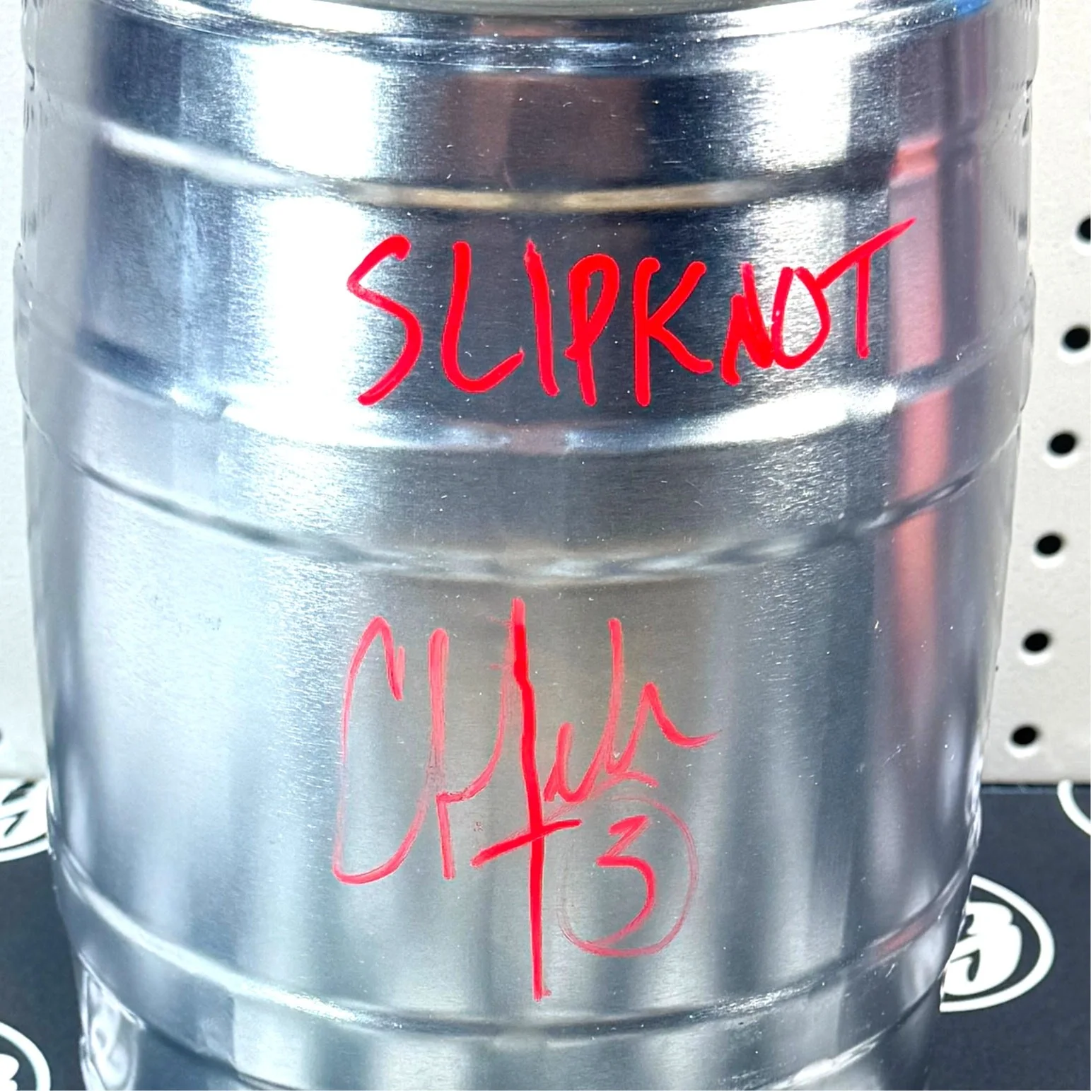 CHRIS FEHN Signed Mini Keg Inscribed "SLIPKNOT" JSA Certified Authentic Auto, image 3