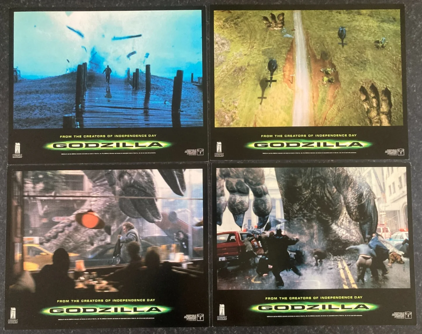 GODZILLA 1998 Original Movie Lobby Card Set 10x8 UK Fantasy Monster 90s Rare, изображение 2