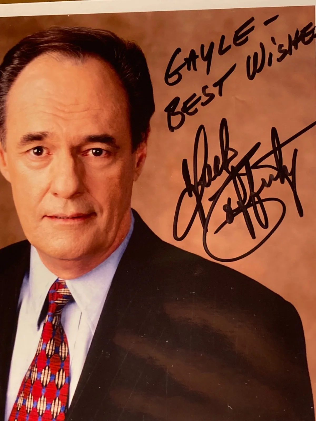 Hand SIGNED Jack Cafferty 8x10 Original CNN Press Photo (2002) News Anchor, изображение 3
