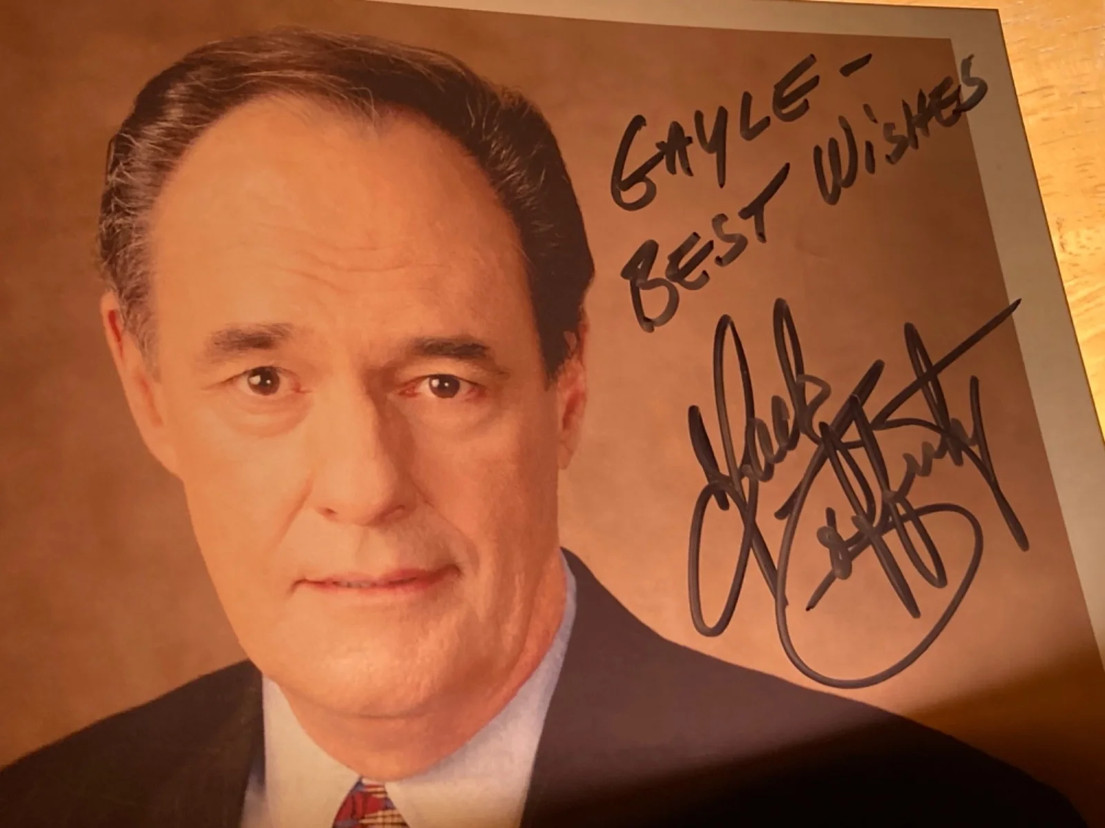 Hand SIGNED Jack Cafferty 8x10 Original CNN Press Photo (2002) News Anchor, изображение 4