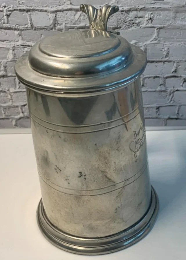 Donald Sutherland Signed Pewter Tankard 1984 Ordeal By Innocence Film Crew Gift, изображение 4