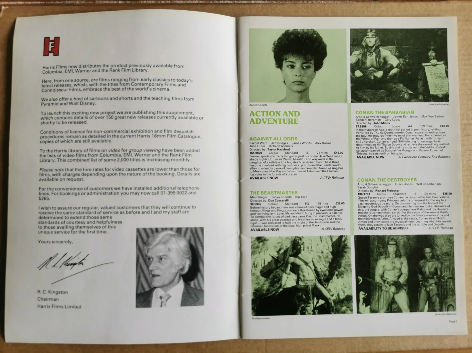 Harris Films Ltd 16mm Film Catalogue (early 80s), 40pgs, rare, R C Kingston EX, изображение 2