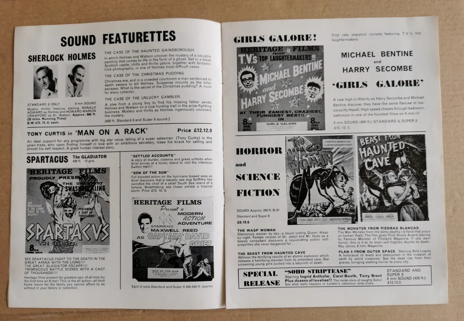 Heritage Films 8mm Catalogue + Glamour Supplement + Flyer (1960s) Rare!, изображение 4
