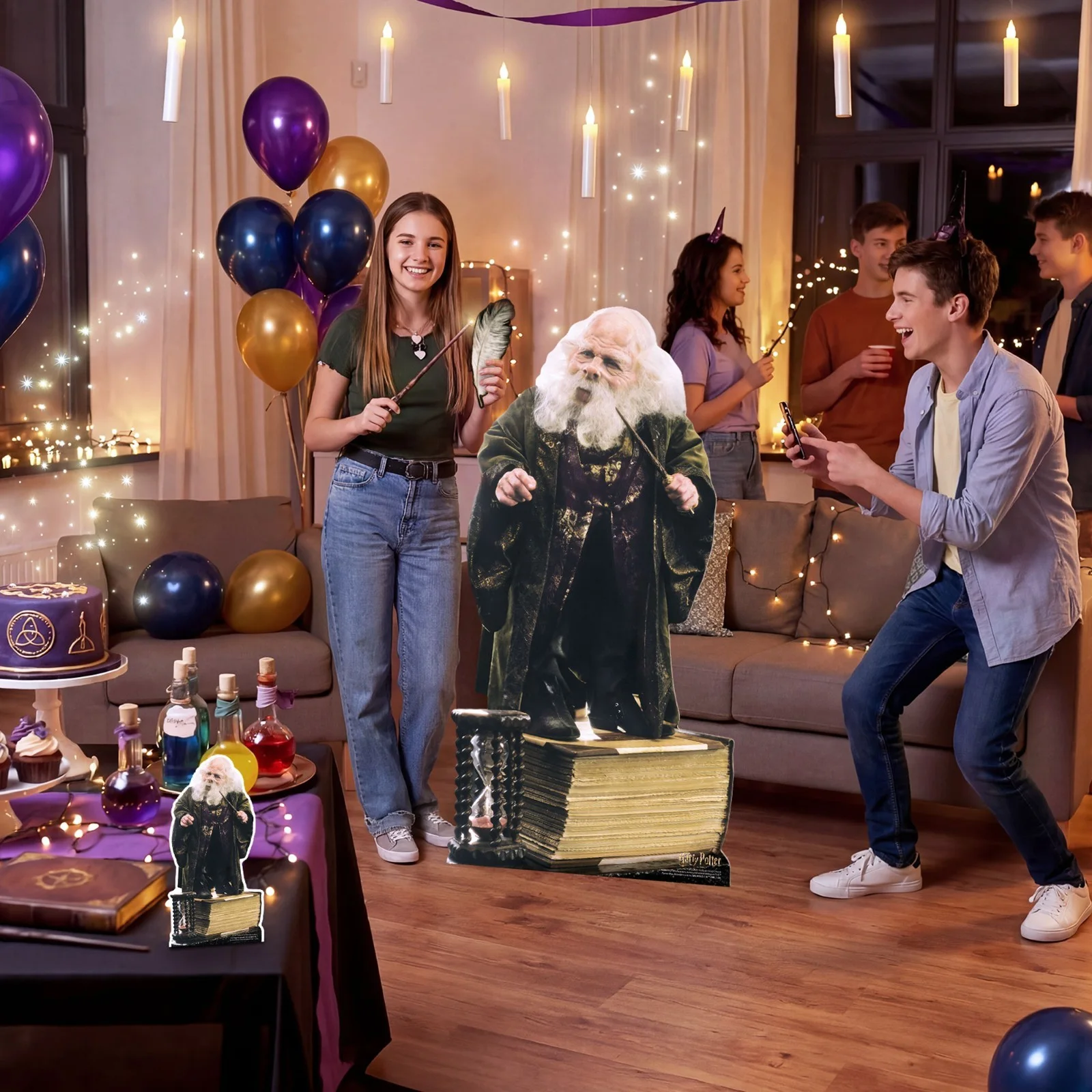 Filius Flitwick Beard from Harry Potter Lifesize Cardboard Cutout with Free Mini, изображение 2