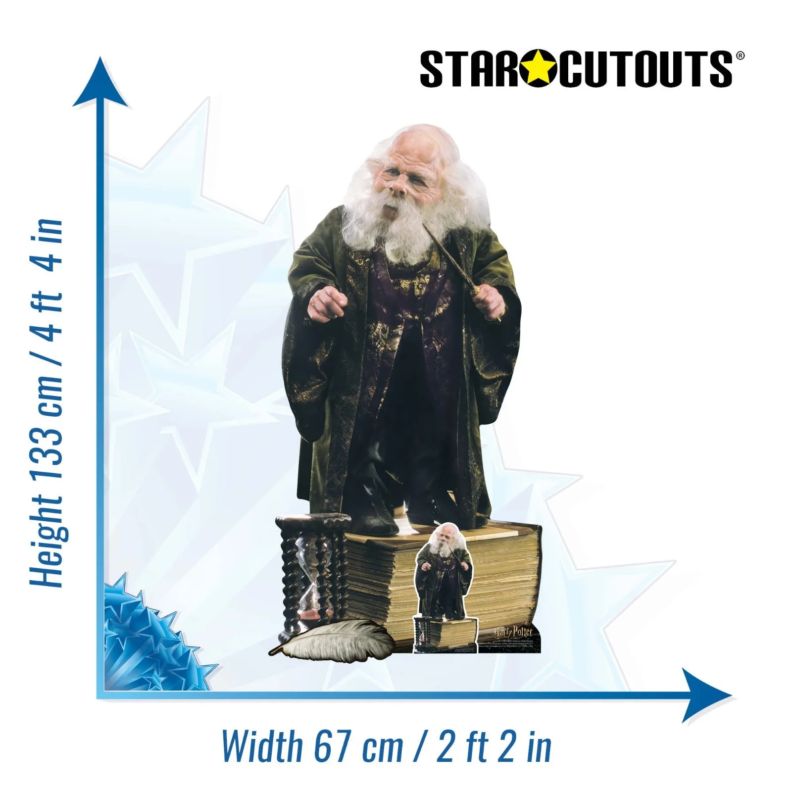Filius Flitwick Beard from Harry Potter Lifesize Cardboard Cutout with Free Mini, изображение 4