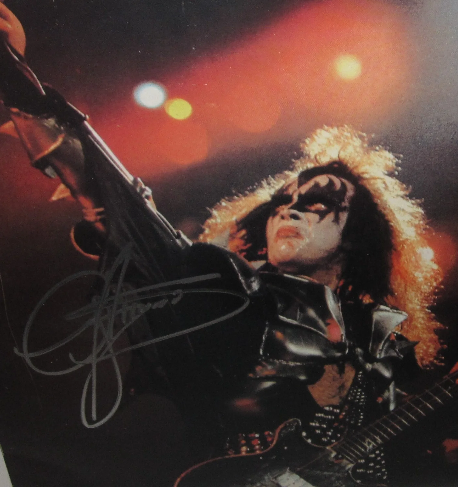 GENE SIMMONS SIGNED KISS SIMMONS METEOR ALBUM VINYL LIVE ROCK AUTOGRAPH JSA COA, изображение 5