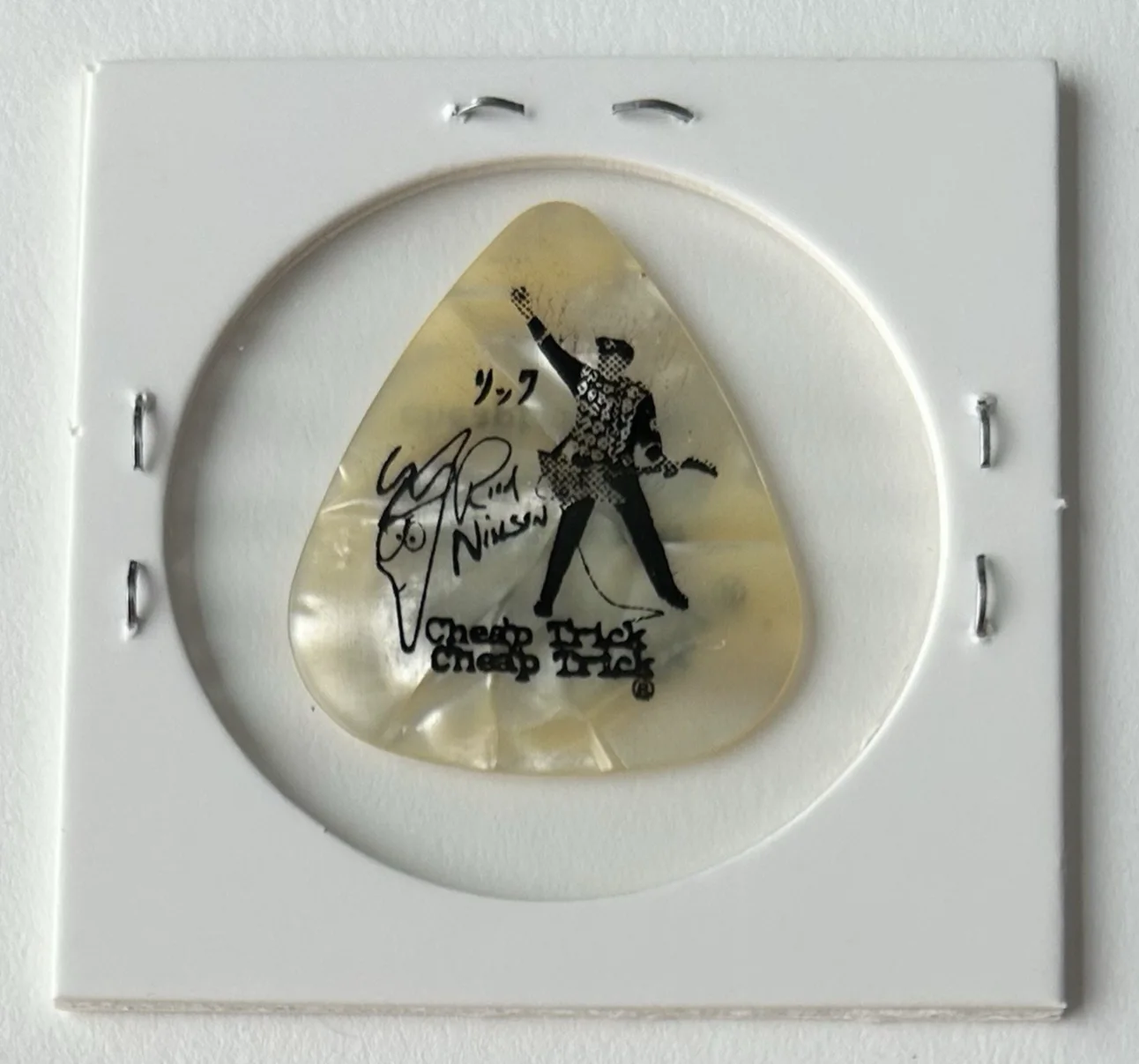 Cheap Trick - Rick Nielsen Tour Guitar Pick - Special One - Pearl White, изображение 2