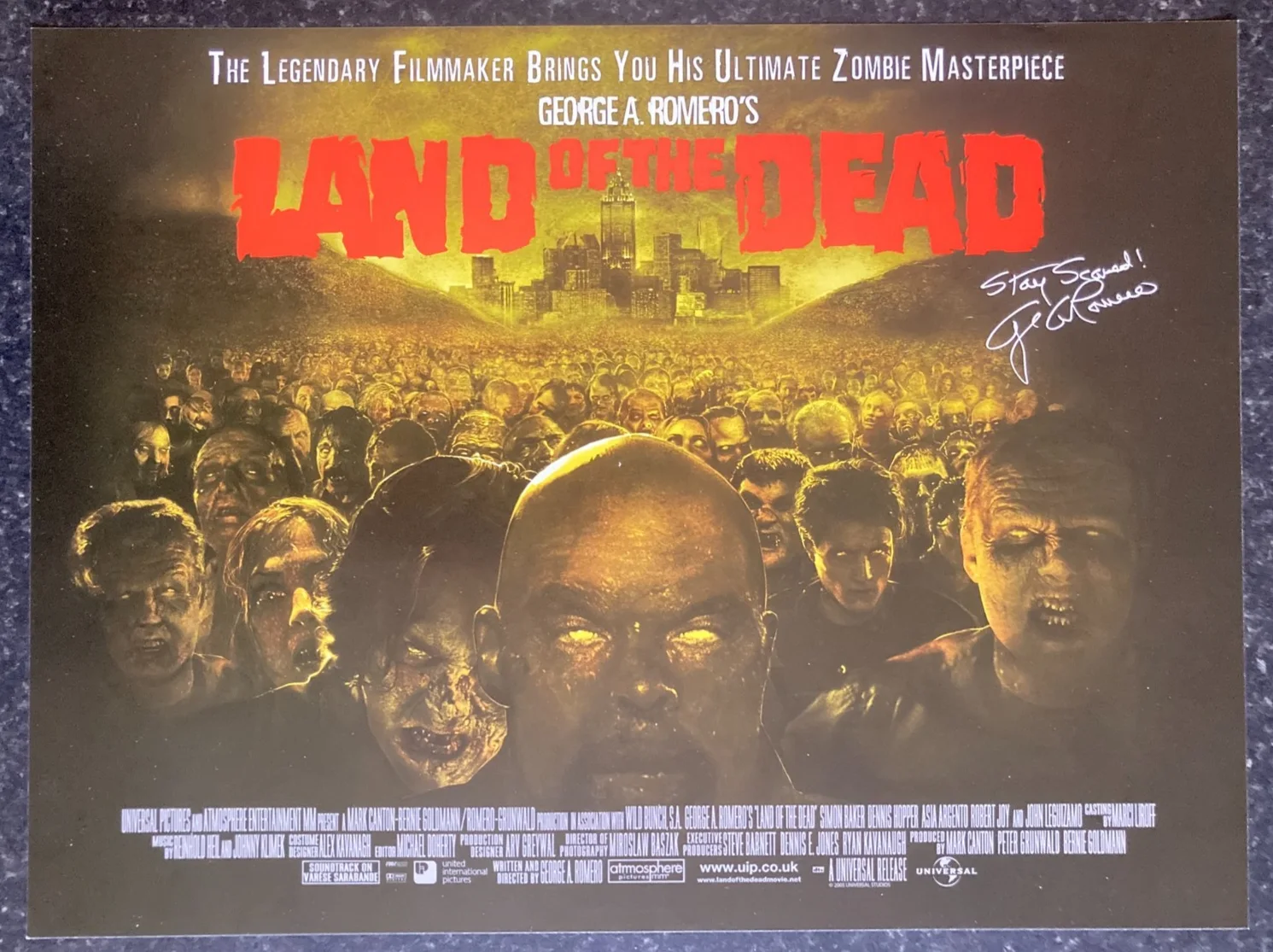 LAND OF THE DEAD 2005 Original UK Cinema MINI Quad Movie POSTER 16x12in, изображение 2