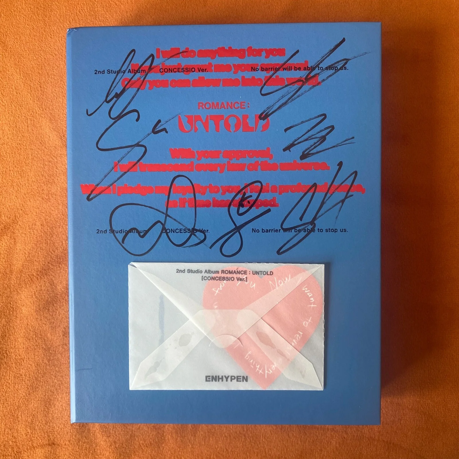 ENHYPEN 2nd Studio Album Romance: Untold CD K-POP Official Autographed Signed, изображение 5