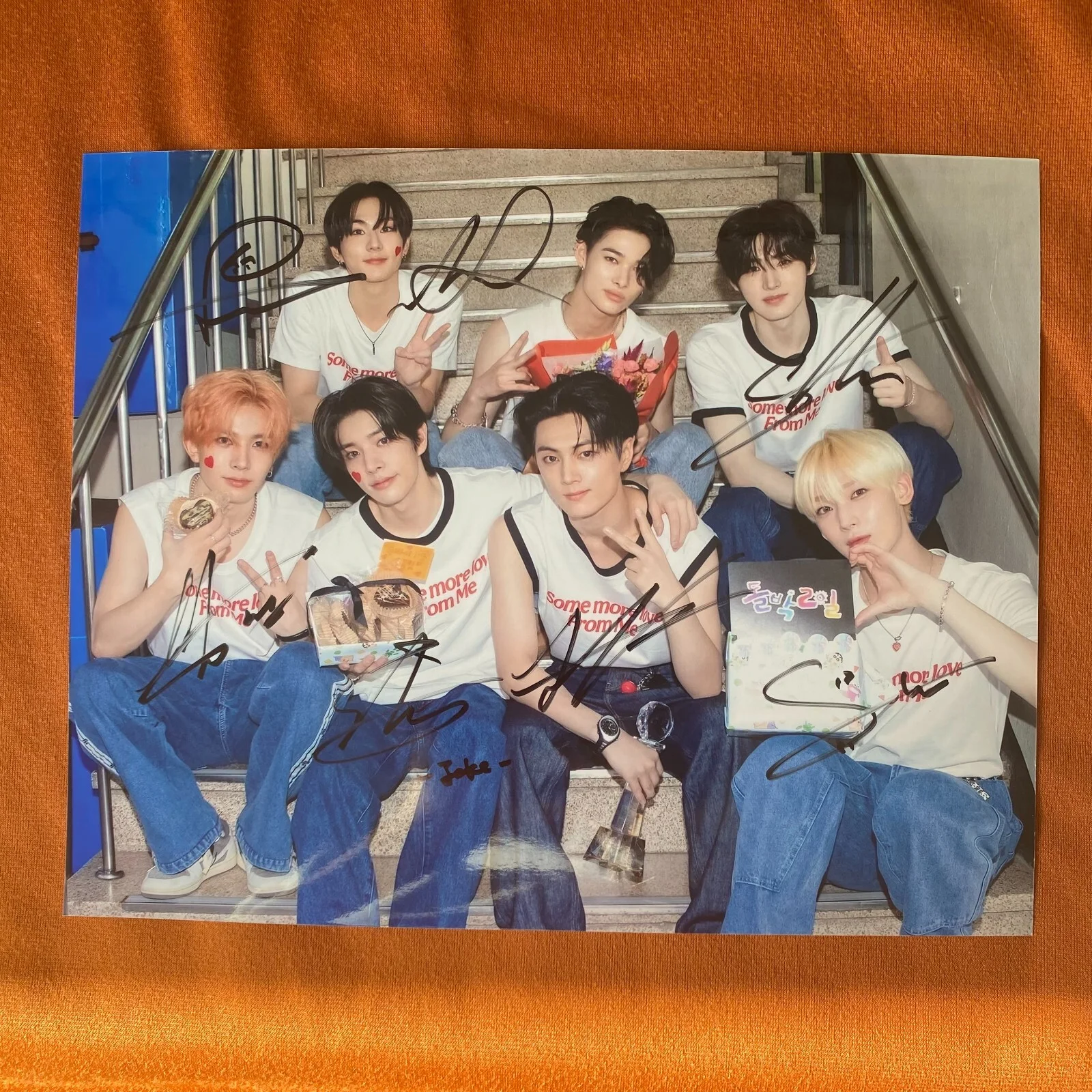 ENHYPEN GROUP Photo Poster 8*10 Autographs SIGNED K-POP FRAMED 2024D, изображение 3