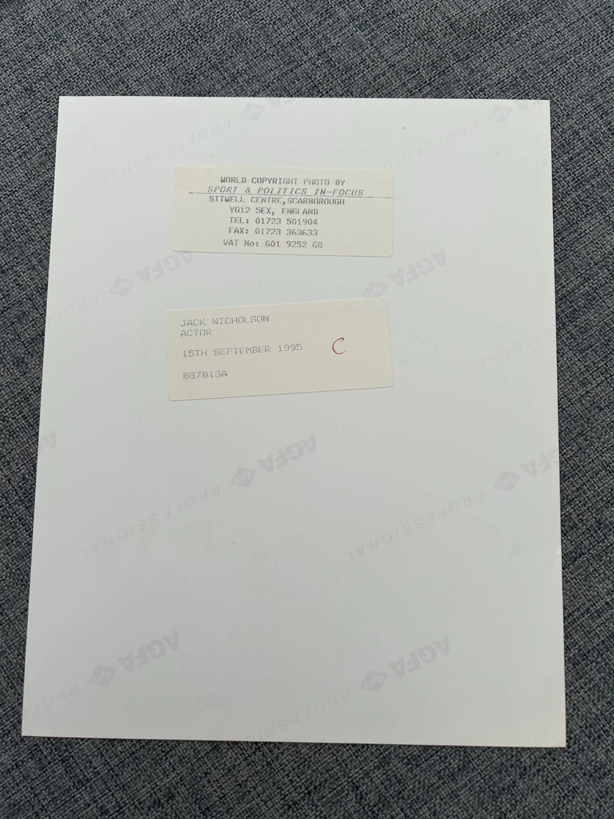 JACK NICHOLSON ORIGINAL PRESS PHOTO 1995, image 2