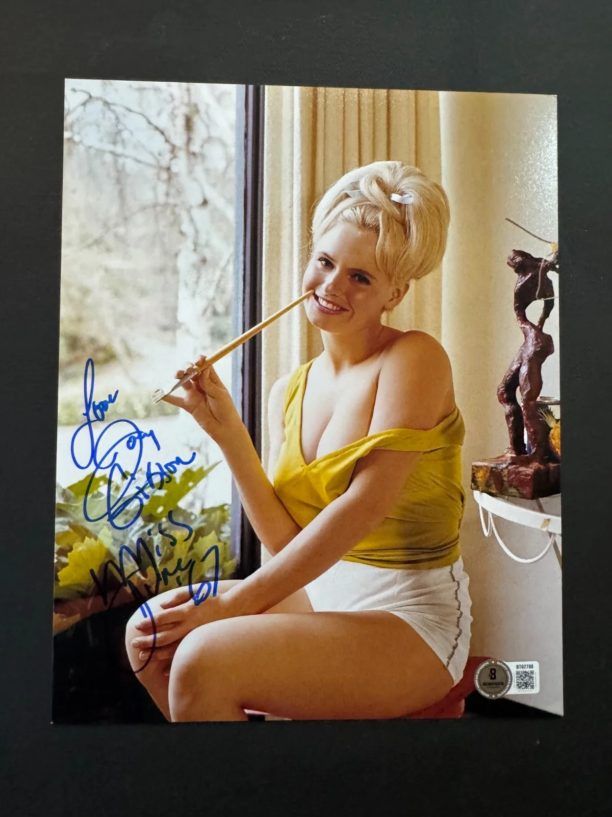 Joey Gibson — Joey Gibson Hot autographed signed sexy Playboy June 1967 8x10 photo Beckett BAS