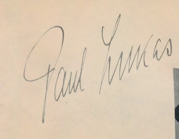 Paul Lukas - 1940's Signed Album Page w/ Orig. Vintage MGM Portrait Photo, изображение 3