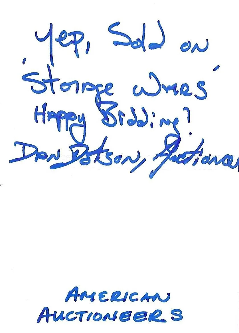 Dan Dotson — Dan Dotson signed 4x6 photo Storage Wars Auctioneer TV Rare COA LOOK!, image 2
