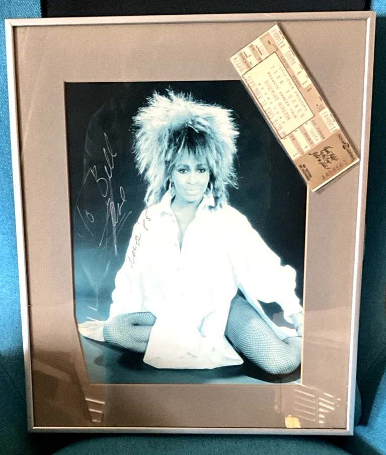 TINA TURNER signed photo + concert ticket Private Dancer Tour 1985 authentic, image 2