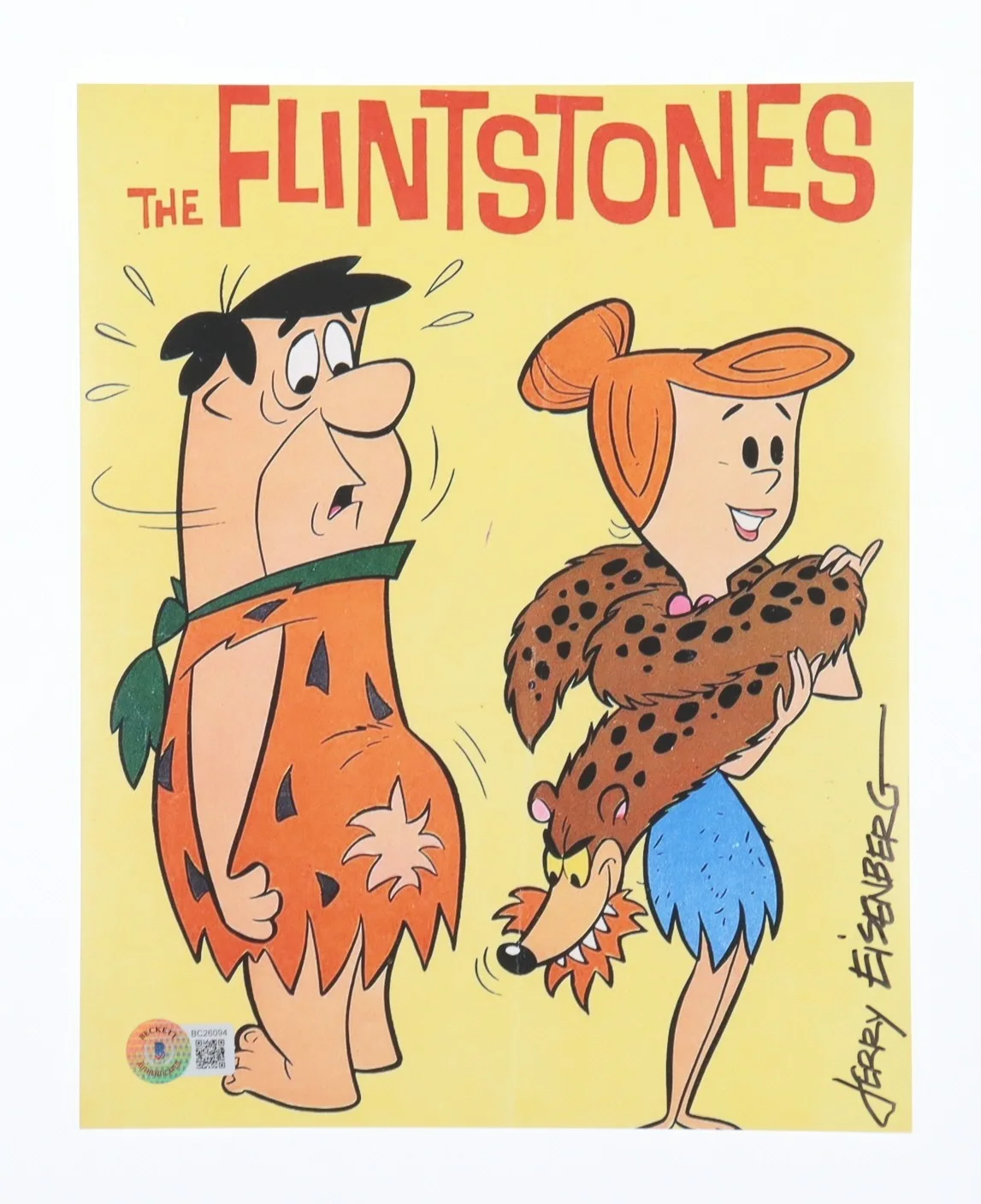 Jerry Eisenberg — Jerry Eisenberg Signed "The Flintstones" 8x10 Photo (Beckett)