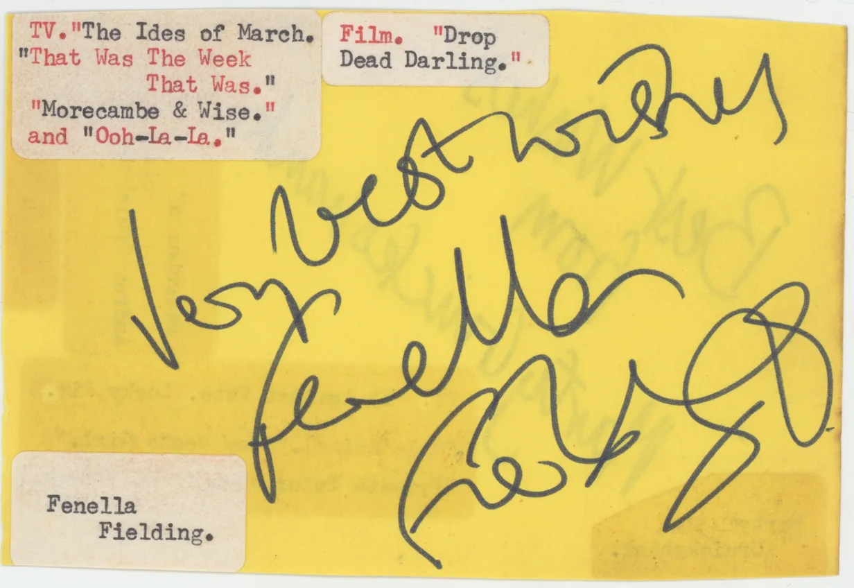 Marty Cruickshank & Fenella Fielding Autographed Album Page AMCo COA 25785, изображение 2