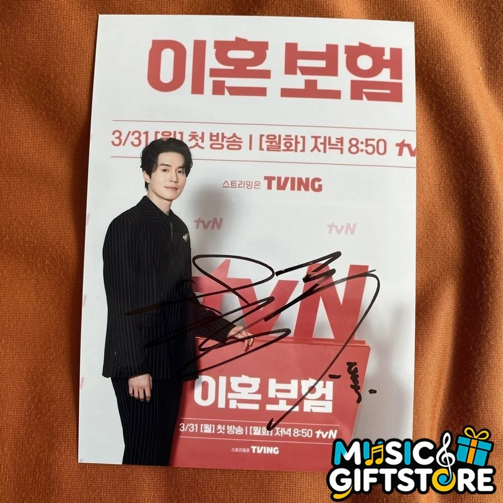 The Divorce Insurance Lee Dong Wook Autographed Signed Photo K-POP 4*6 2025B #MU, изображение 3