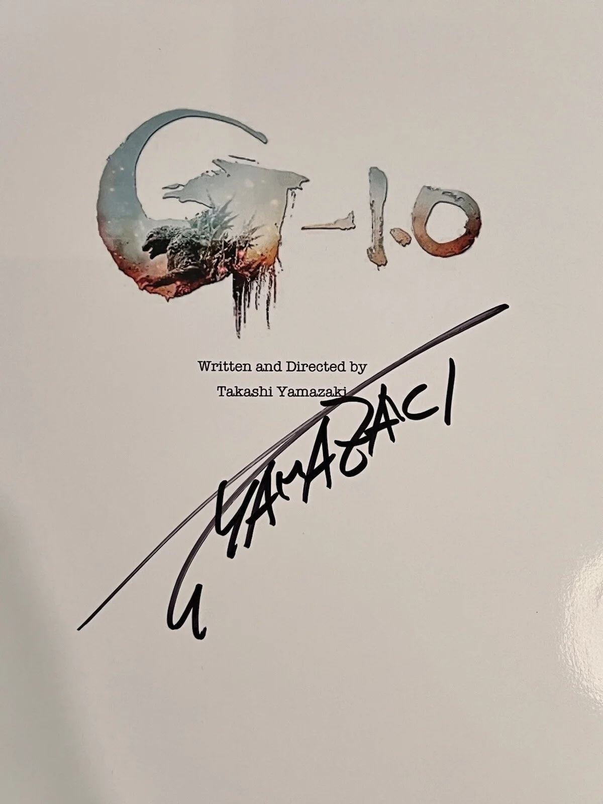 Takashi Yamazaki — TAKASHI YAMAZAKI SIGNED 8.5x11 GODZILLA MINIS ONE MOVIE SCRIPT BAS #BL75598, image 2