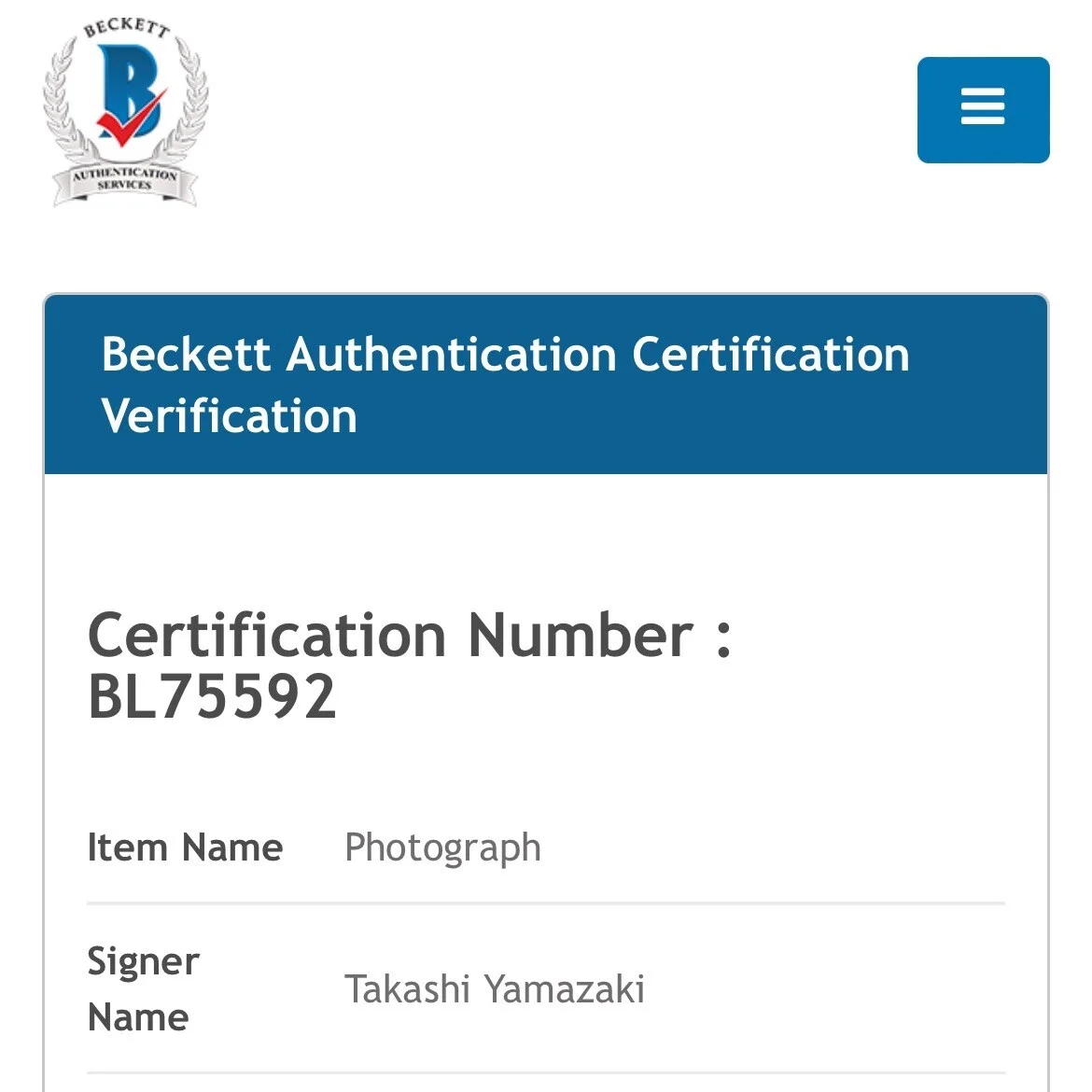 Takashi Yamazaki — TAKASHI YAMAZAKI SIGNED GODZILLA MINUS ONE PHOTO AUTOGRAPH BECKETT COA (A), image 4