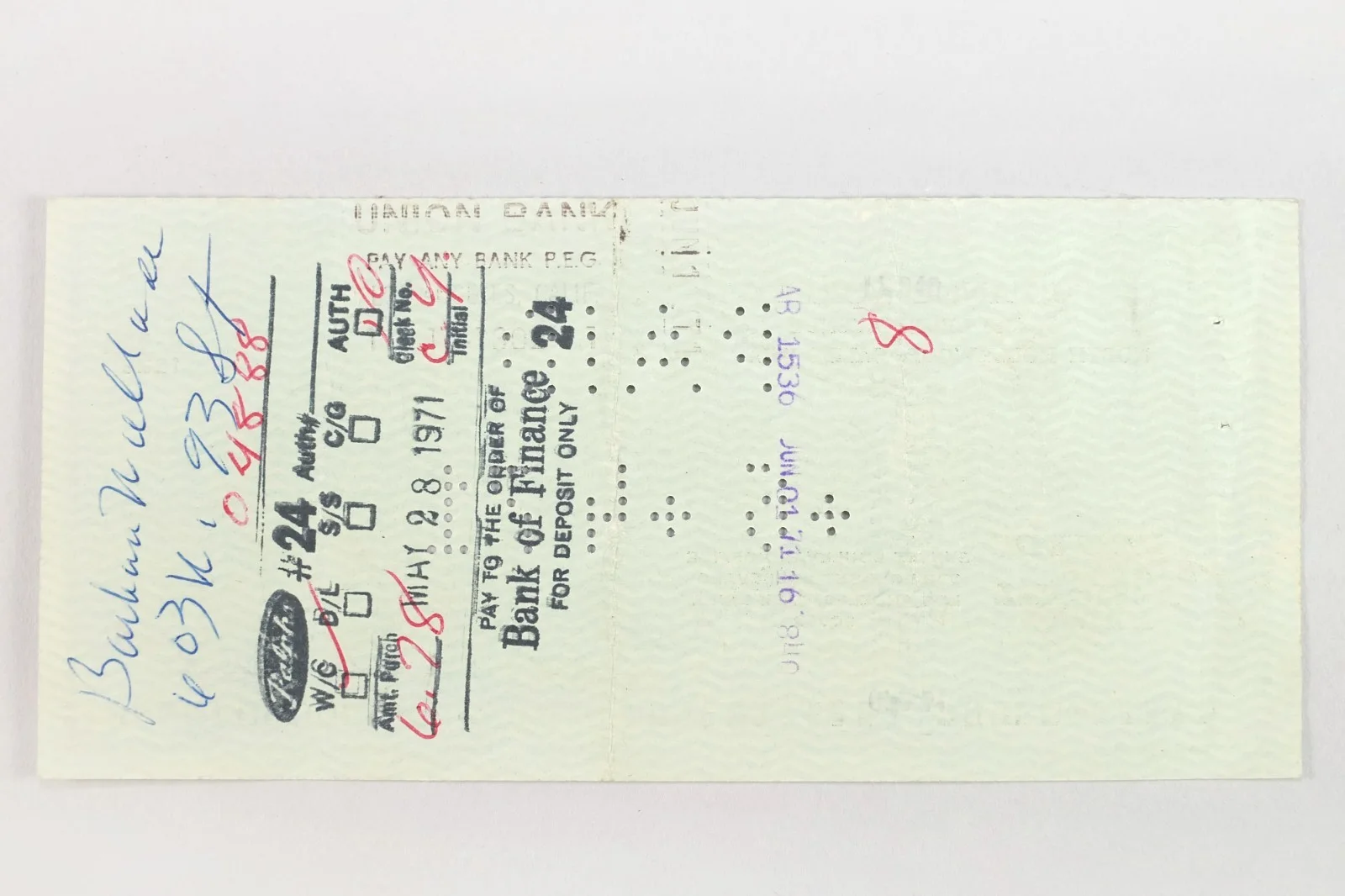 1971 Jo Anne Worley Hollywood Actress Signed Check – Rowan & Martin's Laugh-In, изображение 2