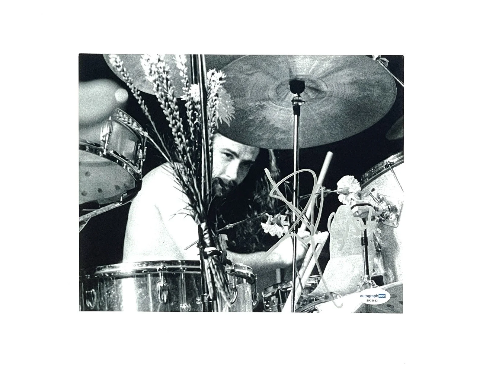 Black Sabbath Bill Ward Autographed 8x10 Photo Vintage Hand Signed Live Shot COA, image 3