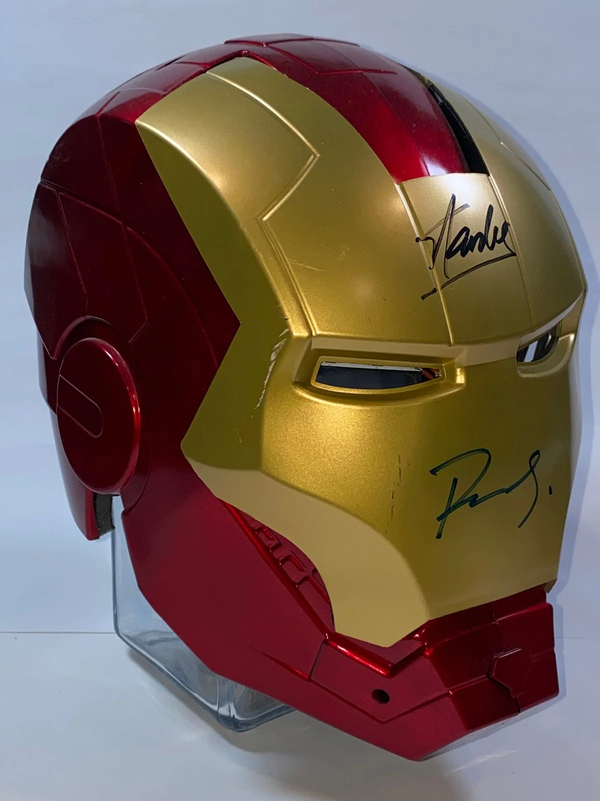 Stan Lee, Robert Downey Jr — Marvel Iron Man helmet signed by Stan Lee & Robert Downey Jr., image 4