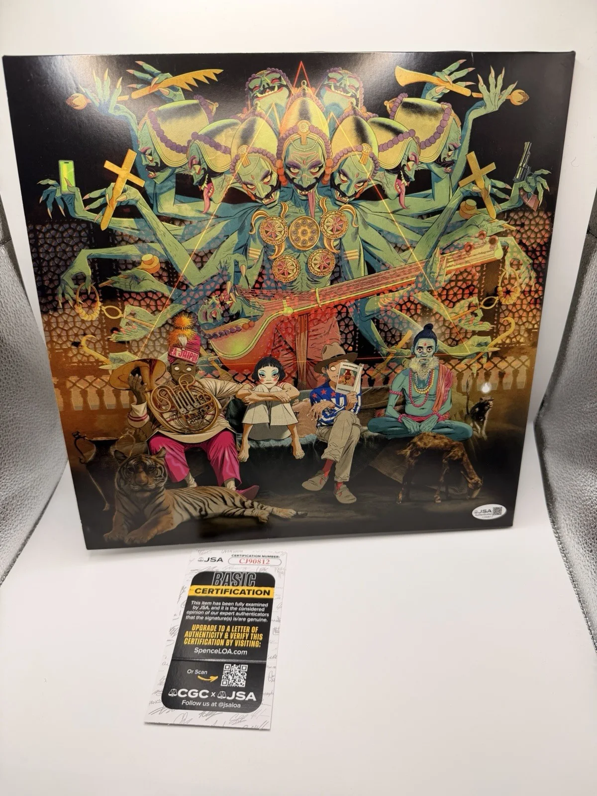 GORILLAZ Signed Album The Mountain Damon ALBARN Jamie Hewlett Autograph JSA COA, изображение 3