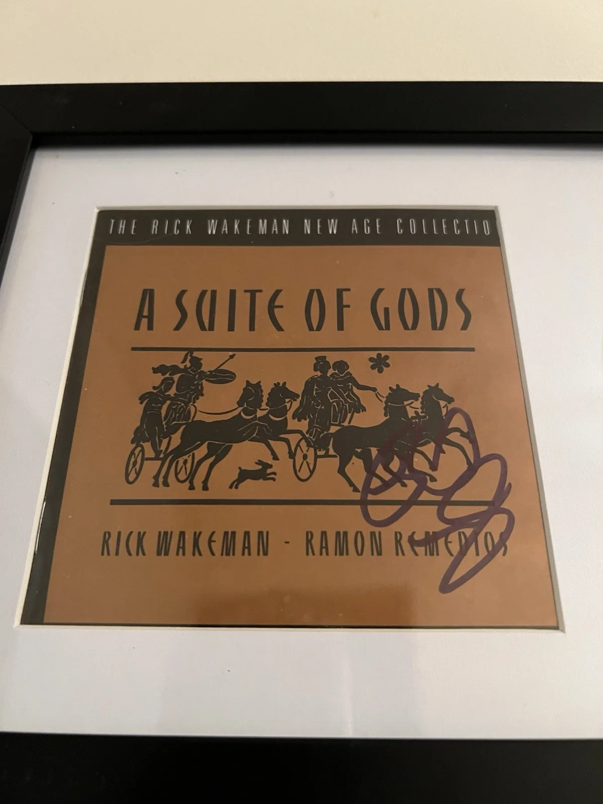Rick Wakeman Autographed CD Framed Yes A Suite Of Gods, изображение 2