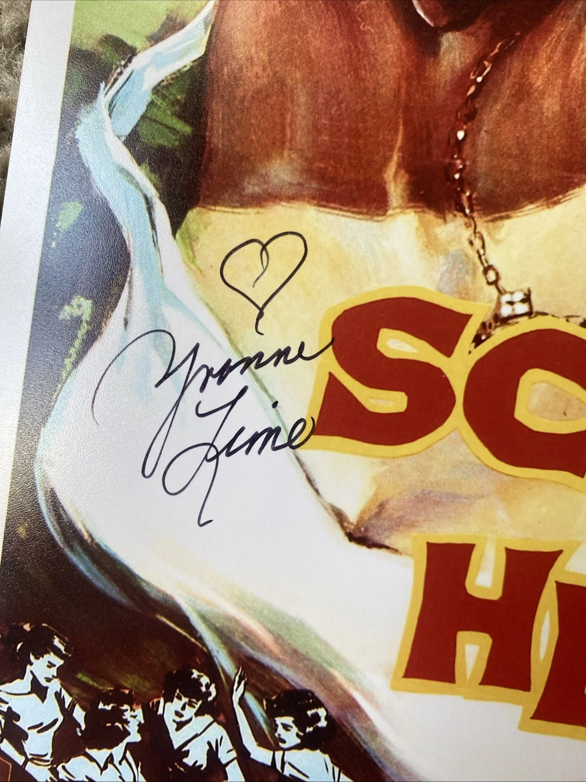 Yvonne Lime (High School Hellcats) Signed 8x10 Photo Beckett BAS, изображение 2