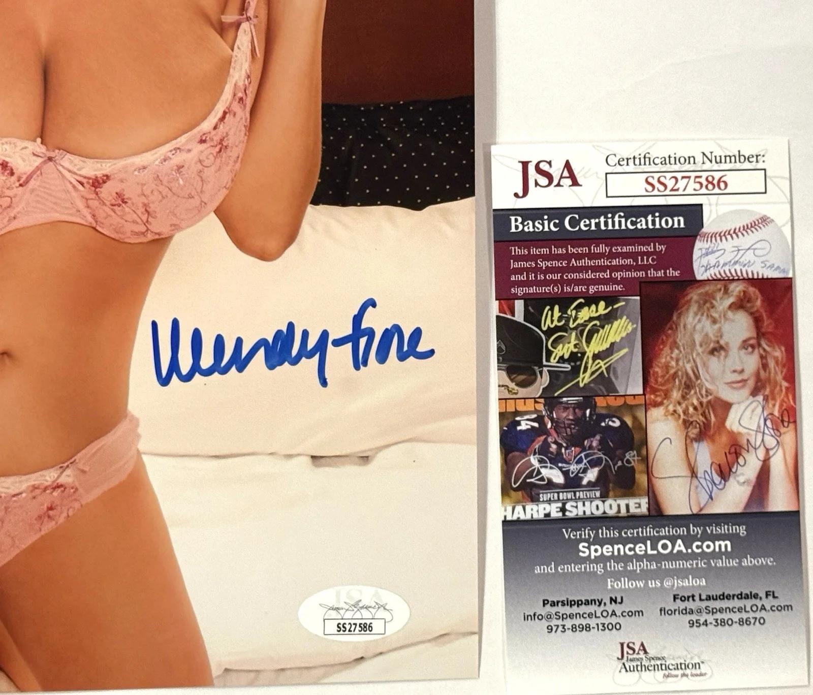 Wendy Fiore Signed 8x10 PHOTO AUTOGRAPH Sexy Playboy Model JSA Rare, image 2