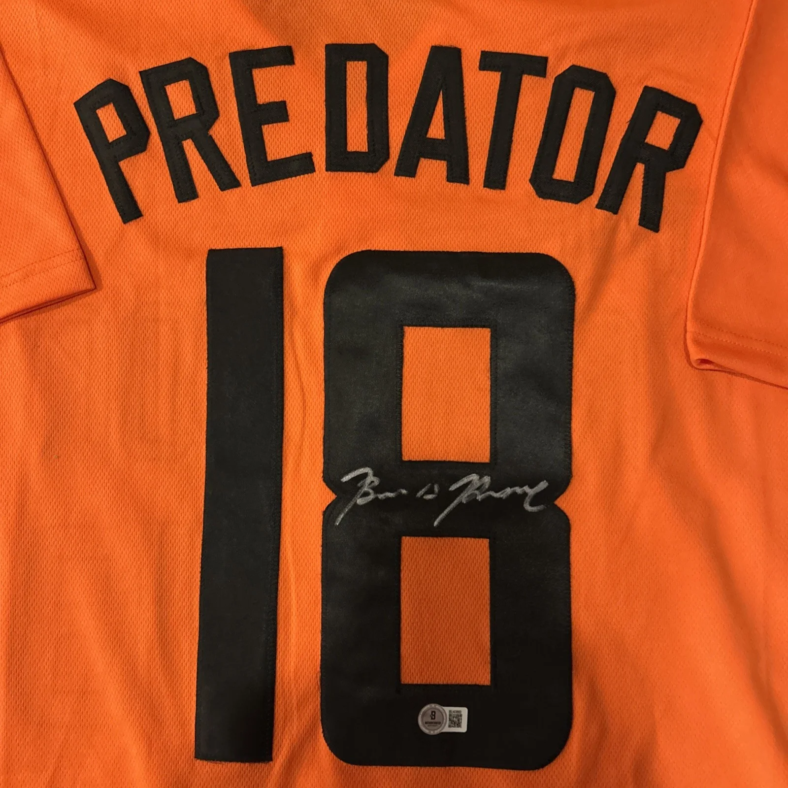Brian Prince Jr — Brian Prince Jr Signed The Predator Custom Baseball Jersey Beckett COA, image 3