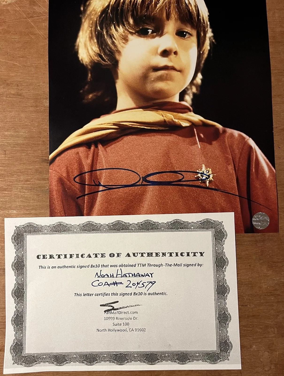 Noah Hathaway Signed Autographed 8x10 Battlestar Galactica Boxey Photo With COA, изображение 2