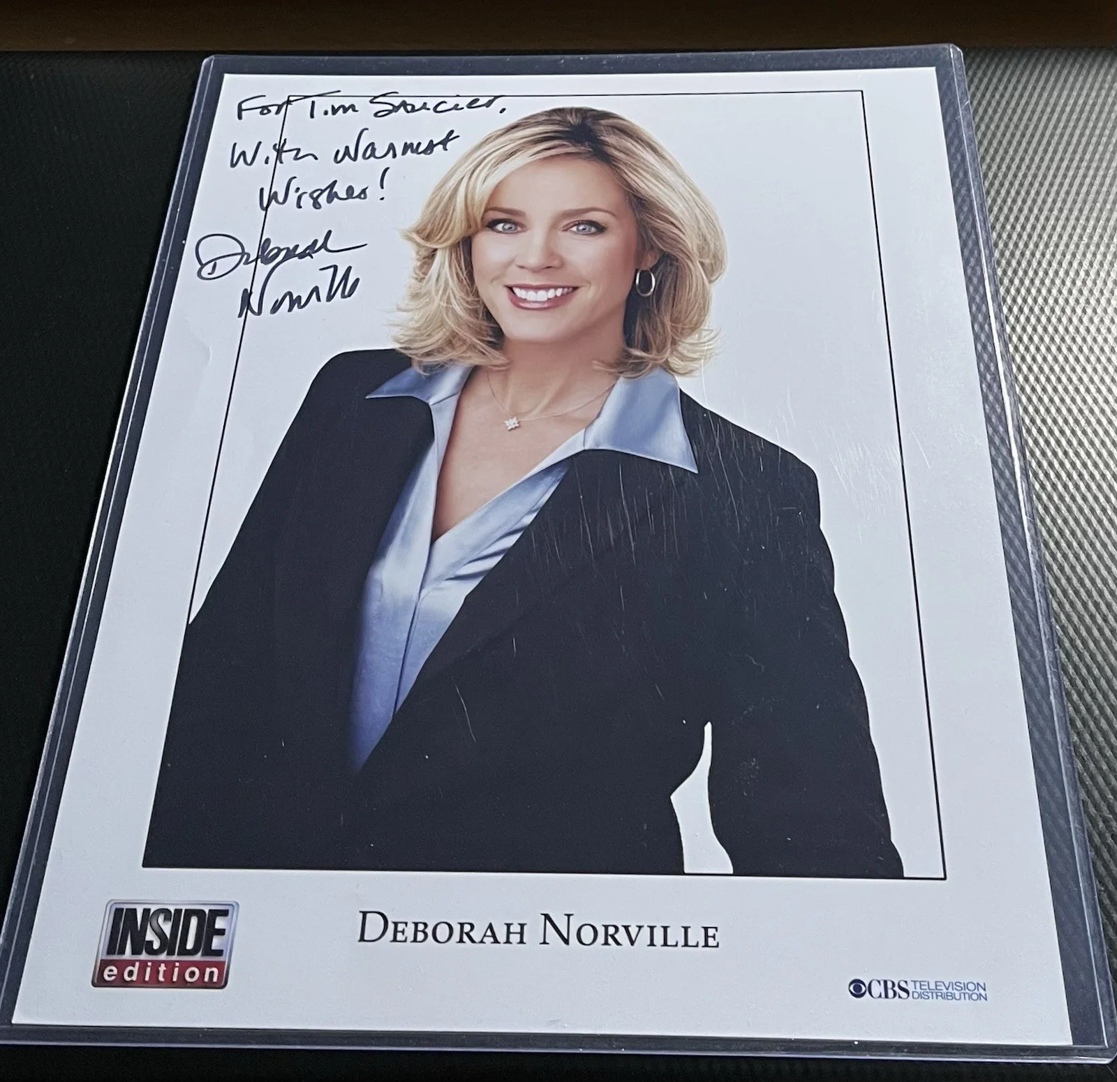 Deborah Norville — Deborah Norville CBS News Inside Edition Signed 8x10 Photo w/ Top Loader & COA, image 3