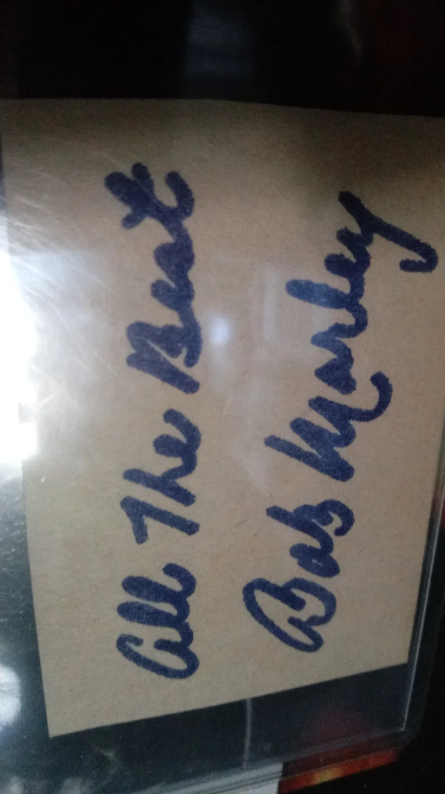 SIGNED Bob Marley AUTOGRAPHED All The Best RARE Reggae Music Legend HTF Paper, image 3
