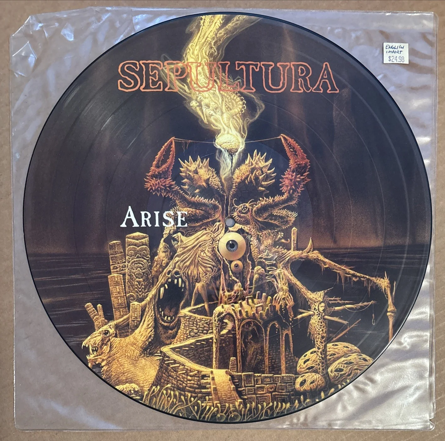 1991 SEPULTURA ARISE SIGNED VINYL LP RECORD FIRST PRESSING LIMITED EDITION RARE, image 2