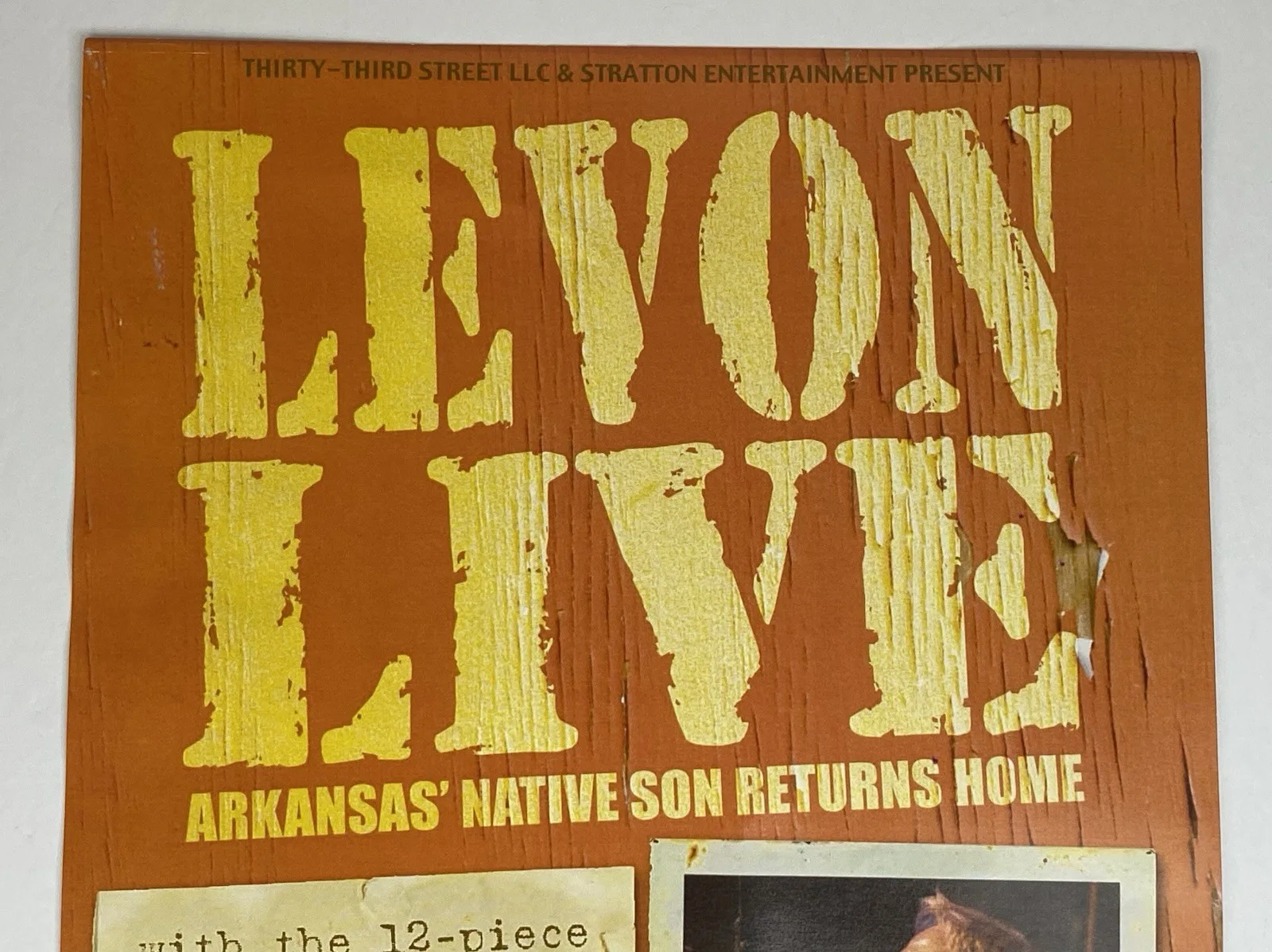 Levon Helm SIGNED 11x17 Poster Fayetteville Arkansas THE BAND JSA COA Autograph, image 5