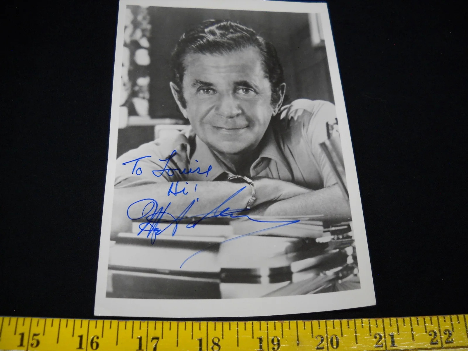 Morey Amsterdam — 5x7 Glossy Publicity Photo Autographed Morey Amsterdam Dick Van Dyke