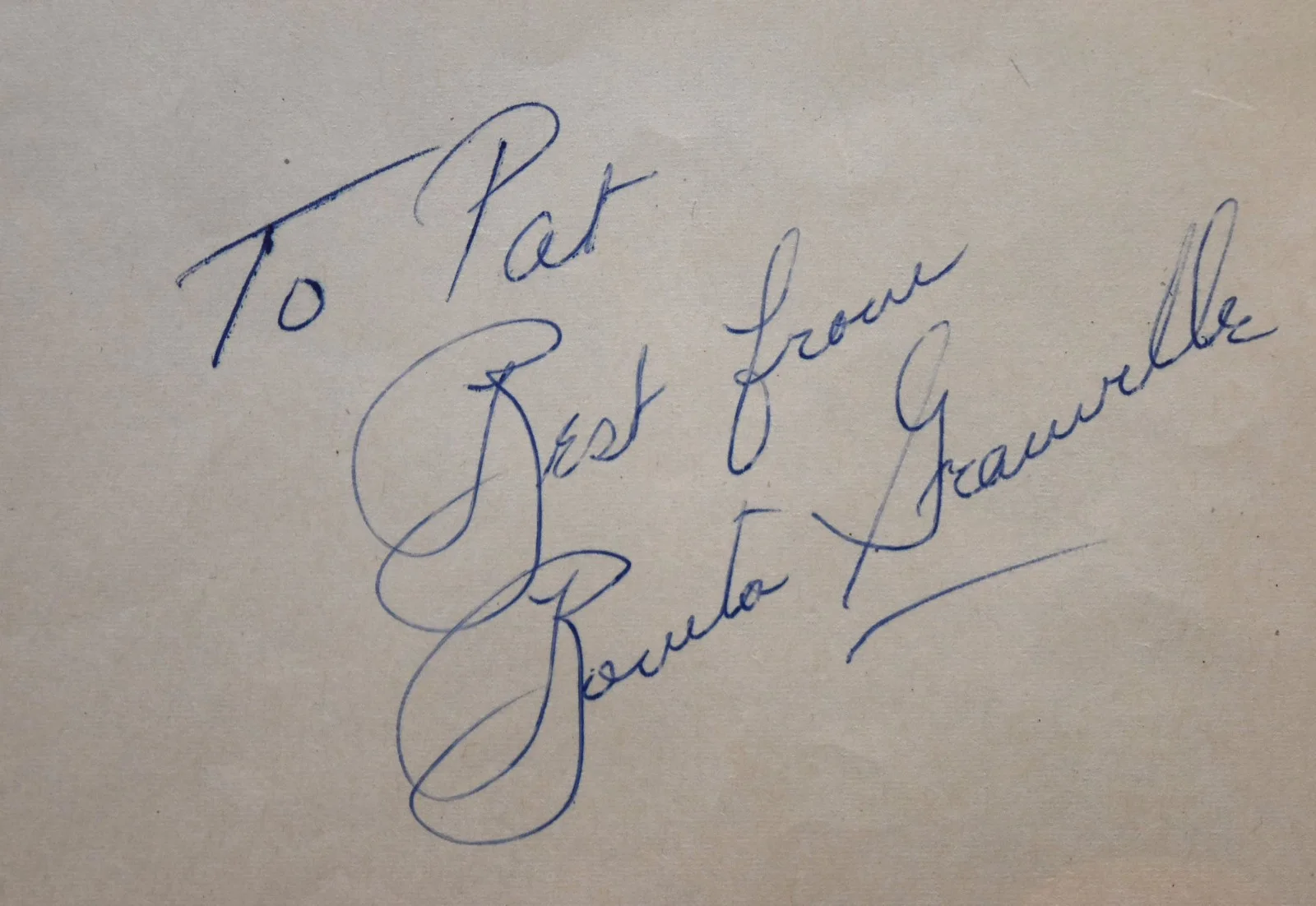 Bonita Granville Hand Signed Paper JSA COA, image 2