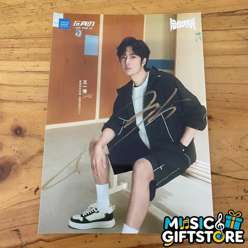WANG YIBO YI BO PHOTO CARD PICTURE SIGNED AUTOGRAPHED COLLECTION 4*6 2025c #MUGS, изображение 3