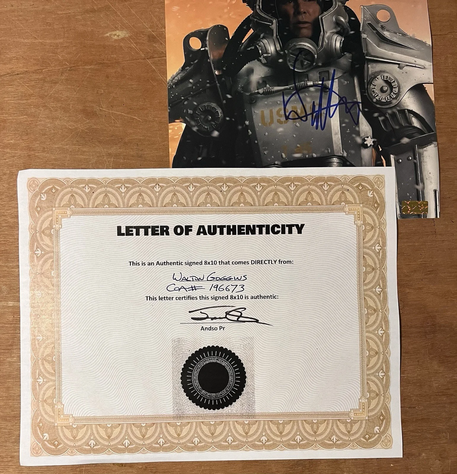 Walton Goggins Signed Autographed 8x10 Fallout Photo With COA, изображение 2