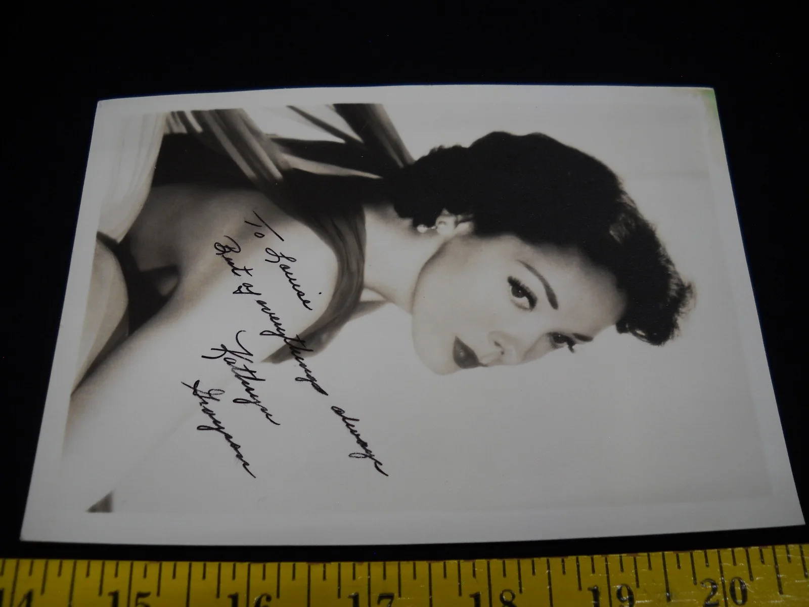 Kathryn Grayson — 5X7 Matte Autographed Signed Publicity Photo Kathryn Grayson 1950's, изображение 2