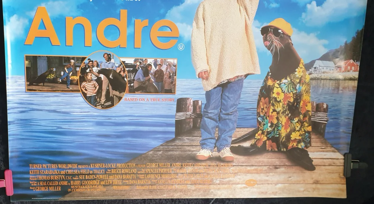 ANDRE (1994) Original UK Quad Poster 40x30 Rolled Mint Family Film, изображение 2