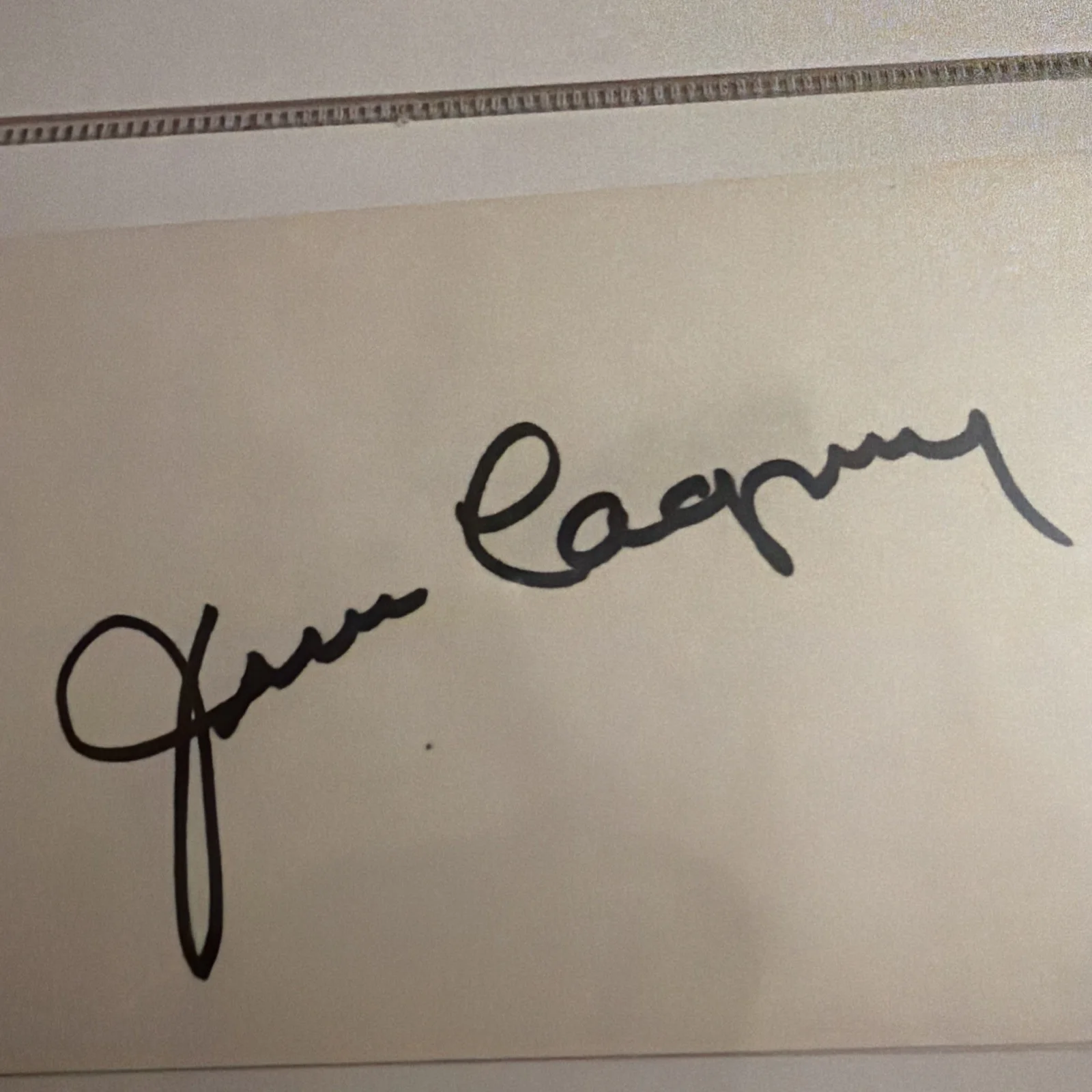 James Cagney Autographed 4 x 6 Index Card Public Enemy White Heat Autograph, image 2