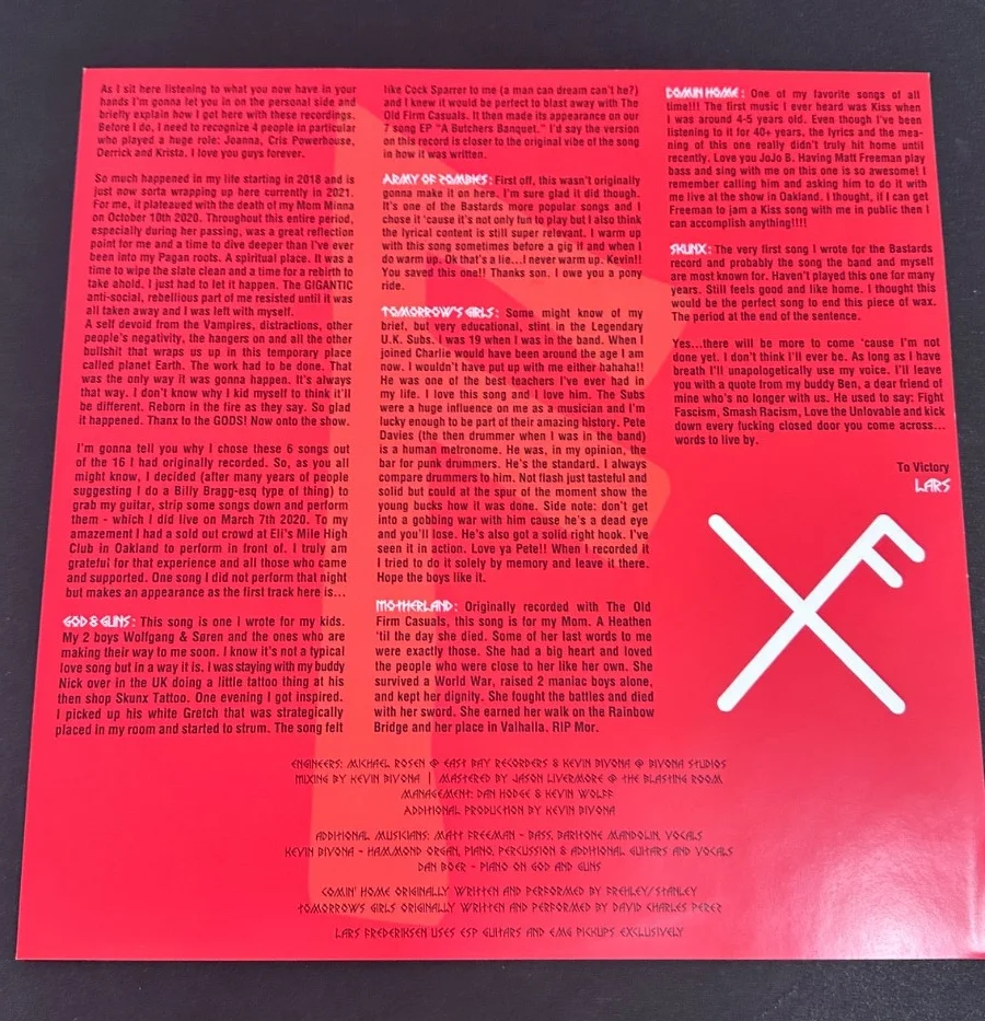 Lars Frederiksen Autographed SIGNED To Victory Silver Vinyl LP record Rancid, изображение 3