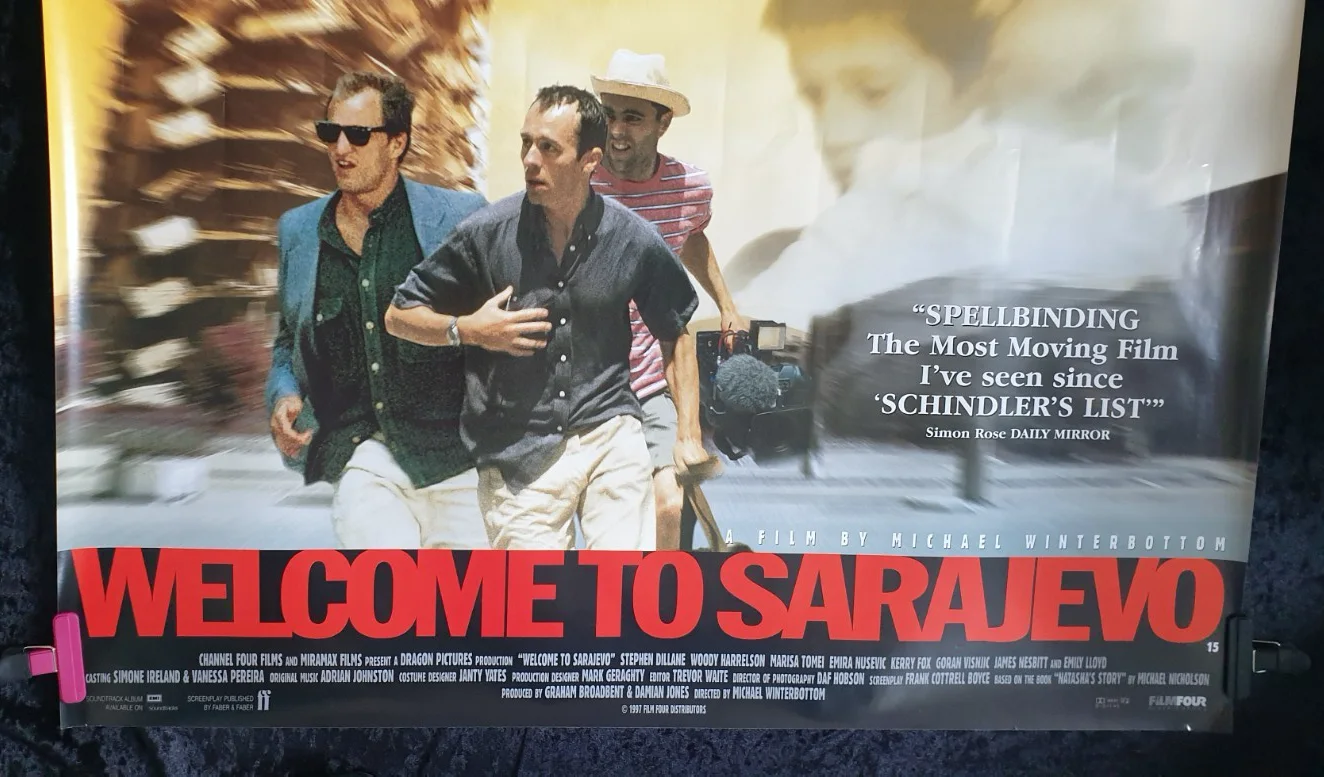 WELCOME TO SARAJEVO (1997) Original UK Quad Poster 40x30 Rolled Mint Harrelson, image 2